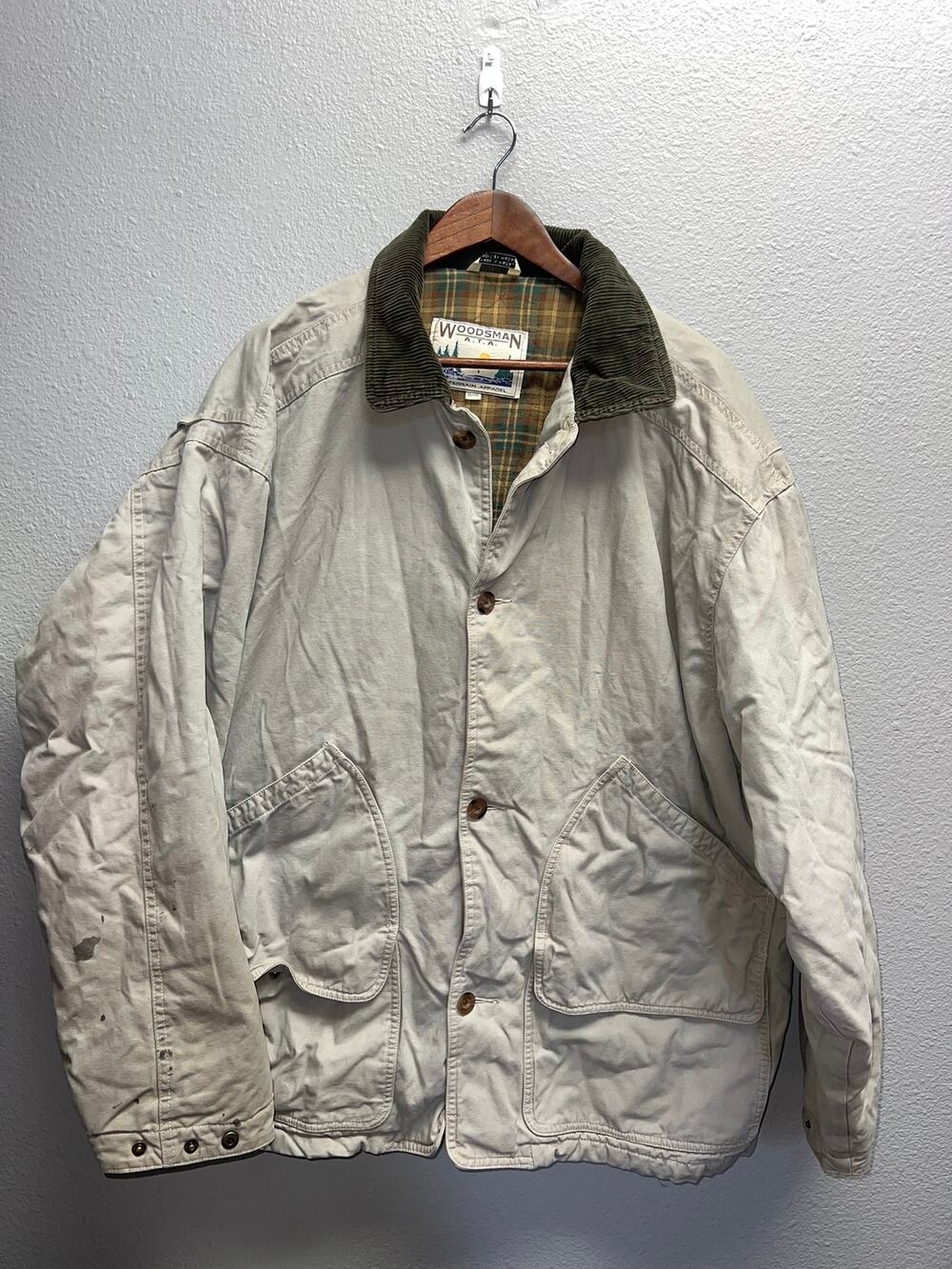 Vintage Chore Barn Jacket Coat Woodsman All Terrain Apparel ATA Canvas VTG XL